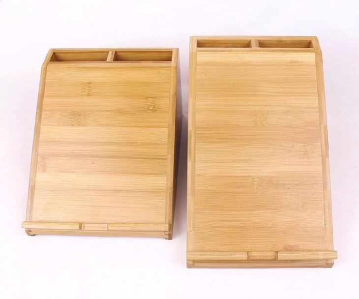 Bamboo Ipad Stand And Bamboo Organizer Desktop In Office